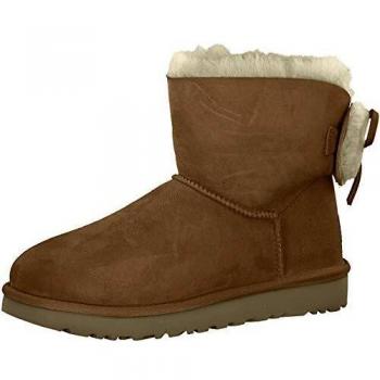 UGG W Classic Double Bow Mini, Botas para Mujer, Marrón