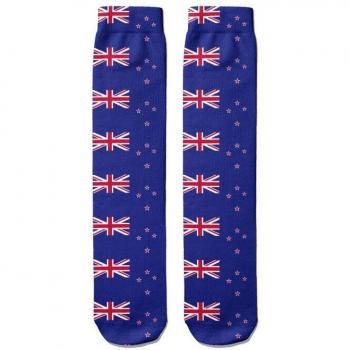 Calcetines unisex de algodón con estampado 3D, tobillo alto y coloridos para invierno