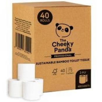 Panda Green Bamboo Bathroom Roll Set – 2‑ply, 400 Sheets