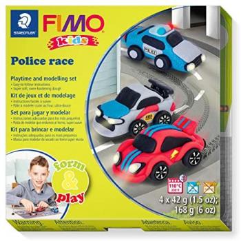FIMO Kids ovenbak klei set - Politie en voertuigen 4 x 42g