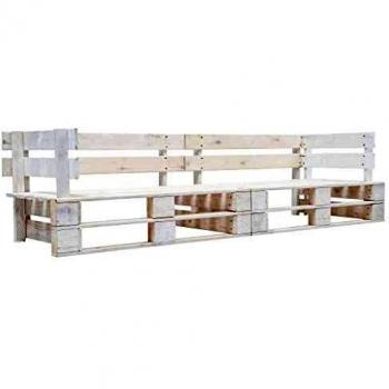 White Wooden 2-Seater Pallet Sofa