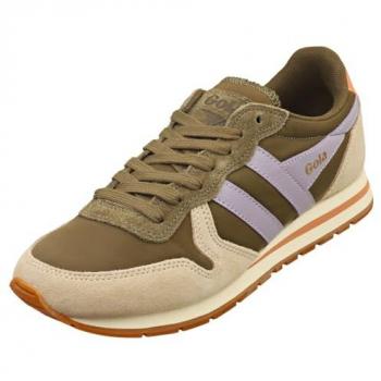 Gola Daytona Femme – Sneakers Mode Suède & Tissu Khaki Bone Lavender 40