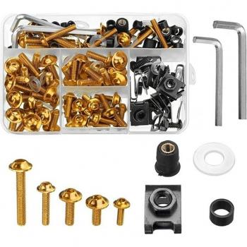 Ensemble de 177 vis en aluminium pour moto - Boulons et écrous
