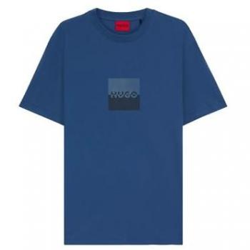 Hugo Boss Dual‑Color 2XL Men’s Blue T-Shirt with Split Design