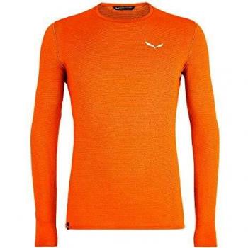 Salewa PEDROC Hybrid 2 Dry M L/S Tee Homme, Carrot Melange, FR : L