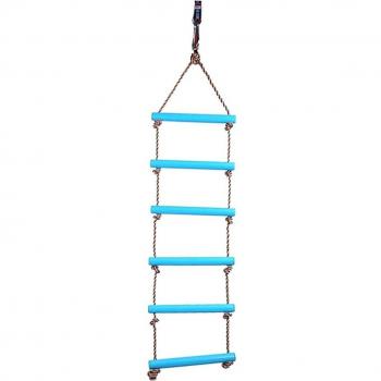 6-Rung Climbing Ladder for Indoor & Outdoor Playhouse - Blue Tree House Toy