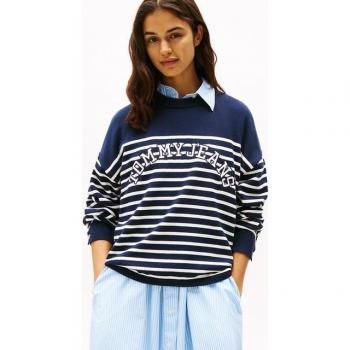 Blusa Punto Rayado de Estilo Varsity Tommy Jeans