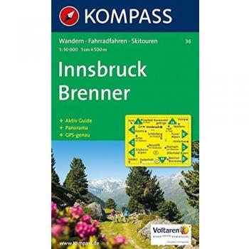 Innsbruck, Brenner: Wandern / Rad / Skitouren. Mit Panorama. GPS-genau. 1:50.000
