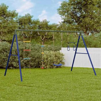 Set giardinaggio esterno VidaXL con altalena, trapezio, scala e altalena