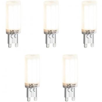 Set 5 Lampadine LED G9 Opalato 4,5W – 500lm, 4000K (3 livelli di luce)