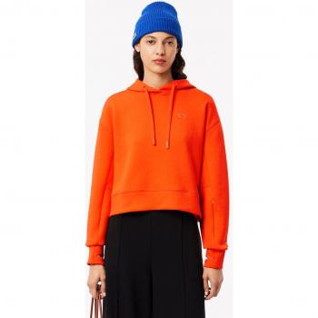 Lacoste - Sudadera femenina corta con capucha