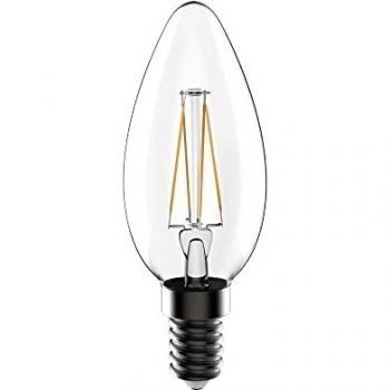 Bombilla vela LED filamento E14 4W 470lm 2700K 360°