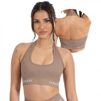 Smilodox Sport-BH Azura Crop Top – Rückenfrei, Scrunch Bra ohne Bügel