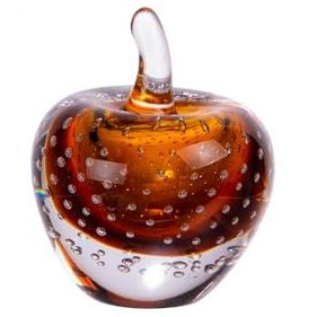 Objet décoratif - TABLE PASSION - Pomme jaune 10 cm - Verre - Contemporain - Design