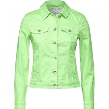 Cecil Damen Denim‑Jacke Matcha Lime – Size Small