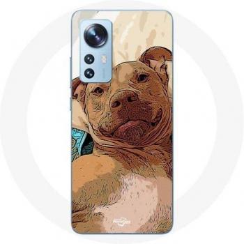 Carcasa para Xiaomi Mi 12 / 12X American Pit Bull Terrier Marrón