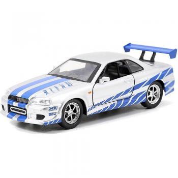 Fast and Furious 2002 Nissan GTR R34 Silver 1:32 Scale Collectible Model Car