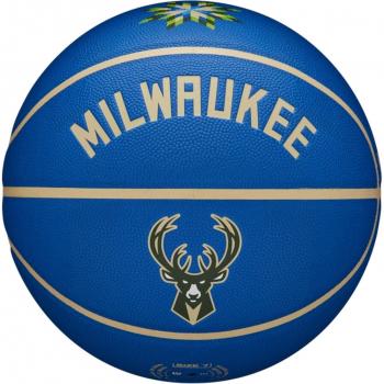 Wilson NBA Team City Collector Milwaukee Bucks Ball, Unisex, blauer Basketball 7 blau