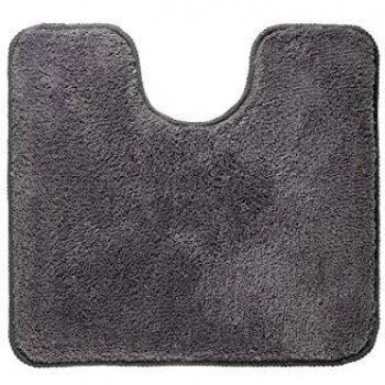 Tapis de toilette en angora de sealskin, 55x60cm, polyester gris