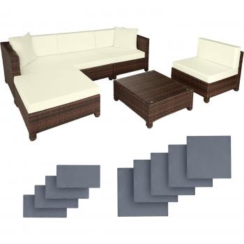 Mueble de Patio Tectake con Estructura de Aluminio y Cojines Comodos