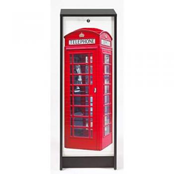 Classeur Noir à Rideau 104 cm - Style Londres