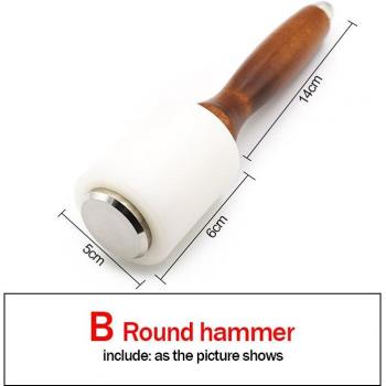 Lederstanzer mit Holzgriff – T-Formiger DIY-Carving-Hammer
