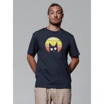 Watapparel Sunset Cat T-Shirt Rosso Antracite