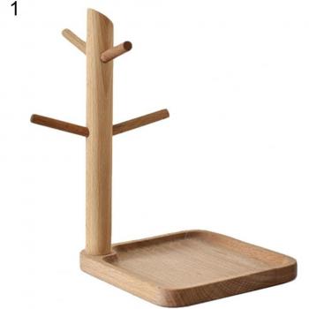 Wooden Jewelry Tree Rack