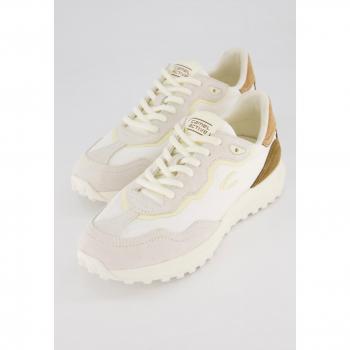 Sneakers Donna Plus Size in Pelle Mista, Bianco, Taglia 42, con Soletta Sostituibile e Allacciatura Comfort
