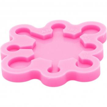 Glossy 1.5 Inch Circle Craft Epoxy Resin Badge Reel Silicone Mold for Jewelry DIY