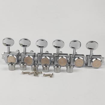 GUYKER Retro Nickel/Chrome Mechaniken mit Schlossschnüren für ST TL Elektrogitarren