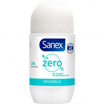 Desodorante roll-on sanex zero% invisible protección 24h 50ml