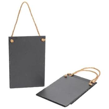 Nicola 20×30 cm Hanging Slate Boards – Pack of Three, Grey