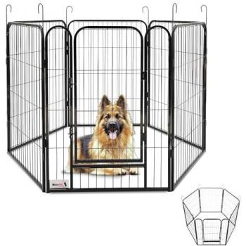Recinto per Cuccioli in Acciaio con 6 Pannelli - 78 x 60 cm - Maxxpet