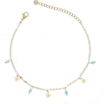 Les Trésors De Lily - Chaine Cheville Acier Turquoise