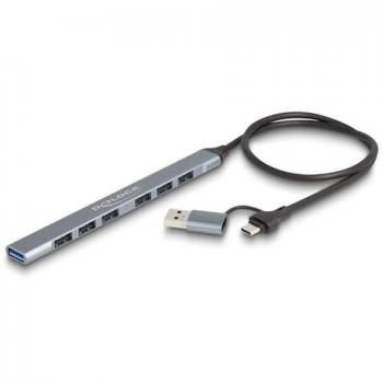 Concentrador USB Slim 7‑puertos DELOCK 64273