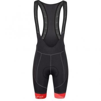 FORCE Fahrradhose F STRIPE mit Sitzpolster, schwarz-rot
