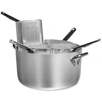 Pentola Casseruola 40 cm con Quattro Spicchi e Maniglie Duali – Alluminio Argento