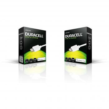 Duracell USB5012W Lightning Sync/Charge Cable - 1m White