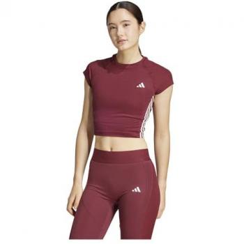 Adidas Hyperglam Ripp T-Shirt - Damen, Weinrot