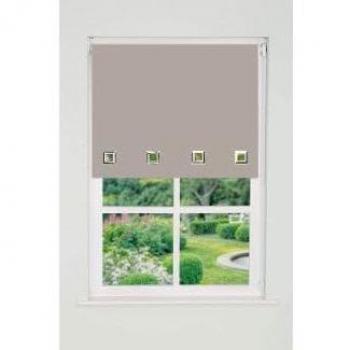 New Edge Blinds Square Eyelet Edge Roller Blind - Natural - 165cm Drop