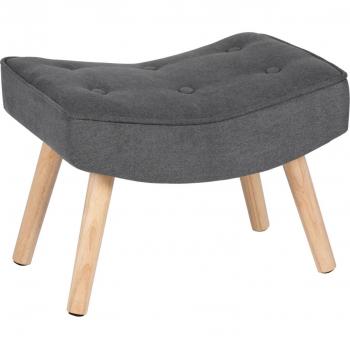 Reposapies Tamil Nórdico con Tapizado Gris