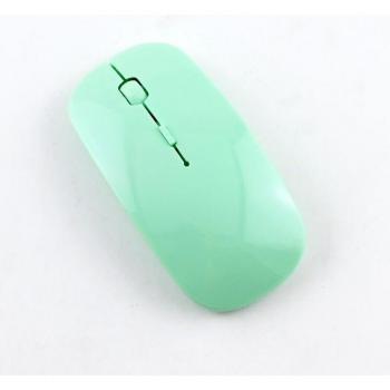 2.4G Wireless Slim Office Mouse - Blue and White Porcelain