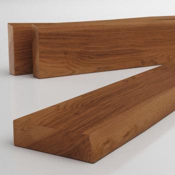 Estantería de Madera Maciza con Borde Irregular y Tornillería Oculta