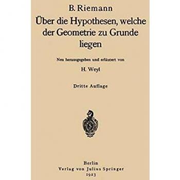 Über die Hypothesen welche der Geometrie zu Grunde liegen
