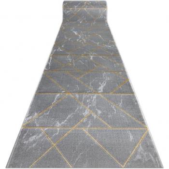 Elegante Passatoia Marmo Geometrica Oro e Grigio