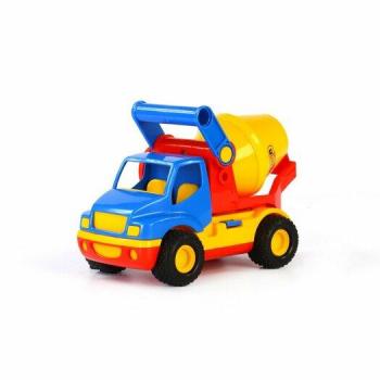 Polesie WADER Construck Betonmischer LKW-Kipper mit Gummireifen, 27 x 14,8 x 18,5 cm - Gelb