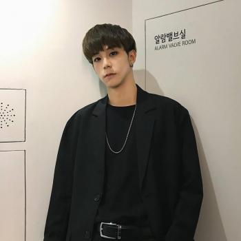 Koreanischer Blazer für Herren Einreiher Langarm