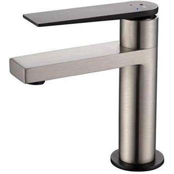 Miscelatore Allure per lavabo basso in acciaio inox e nero Essebagno