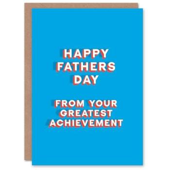 Blue Triumph Dad: Playful Father’s Day Greeting